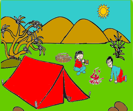Camping_Two_Friends_Coloring