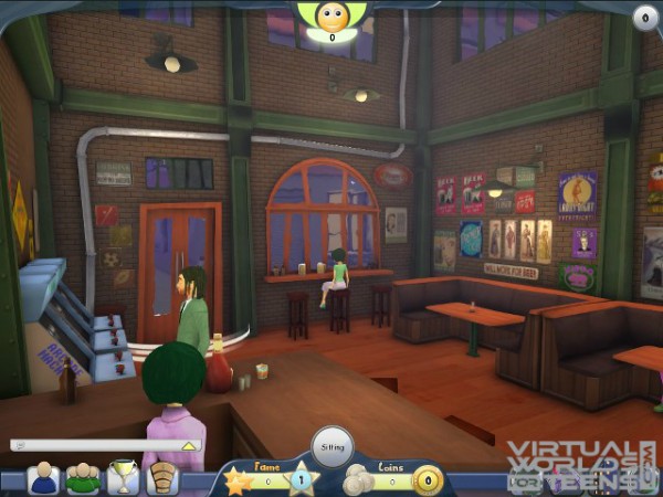 3 People in the bar.