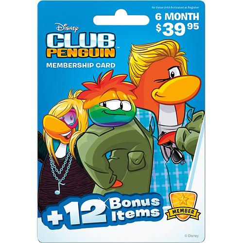 Club Penguin 6-Month Membership Card