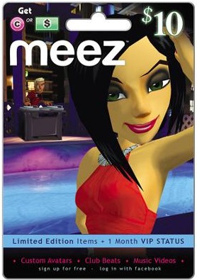Meez Prepaid Game Card $10