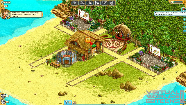 Beach resort in an island with cottages and other buildings.