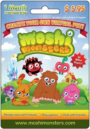 Moshi Monsters 1 Month Membership